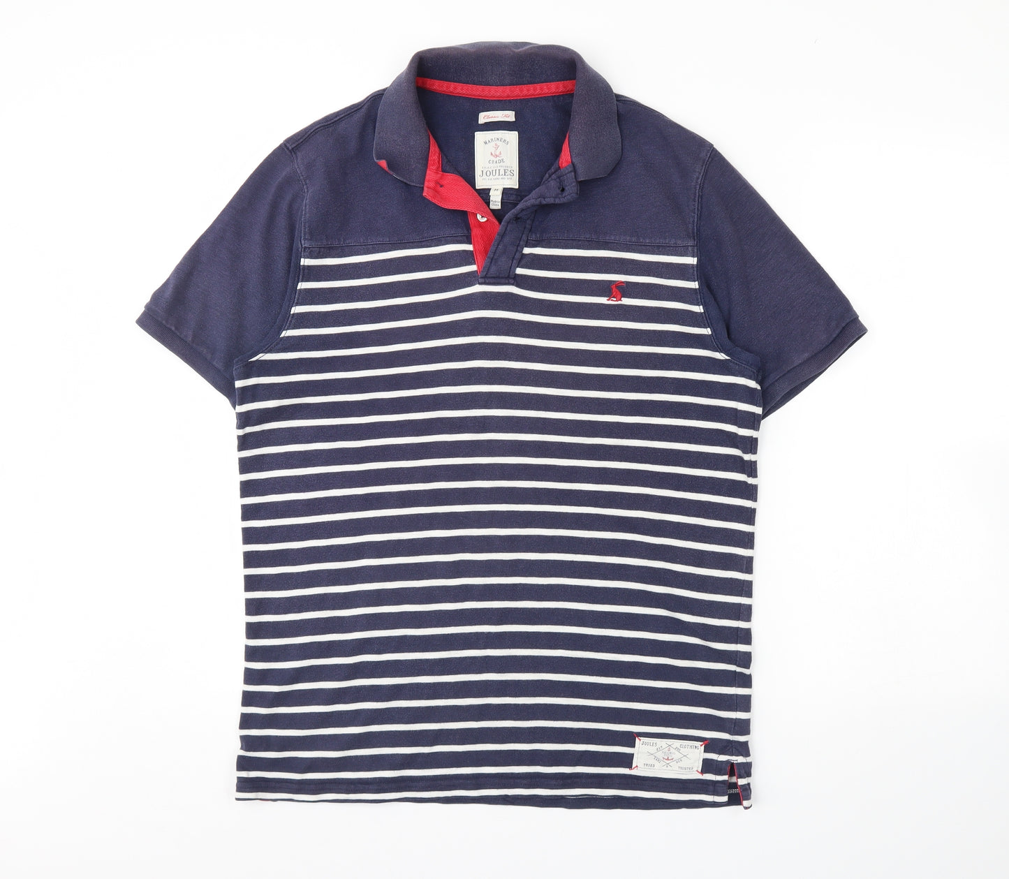 Joules Mens Blue Striped   Polo Size M