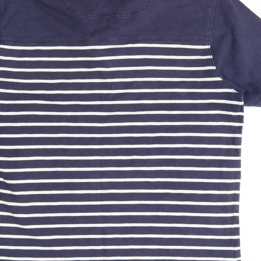 Joules Mens Blue Striped   Polo Size M