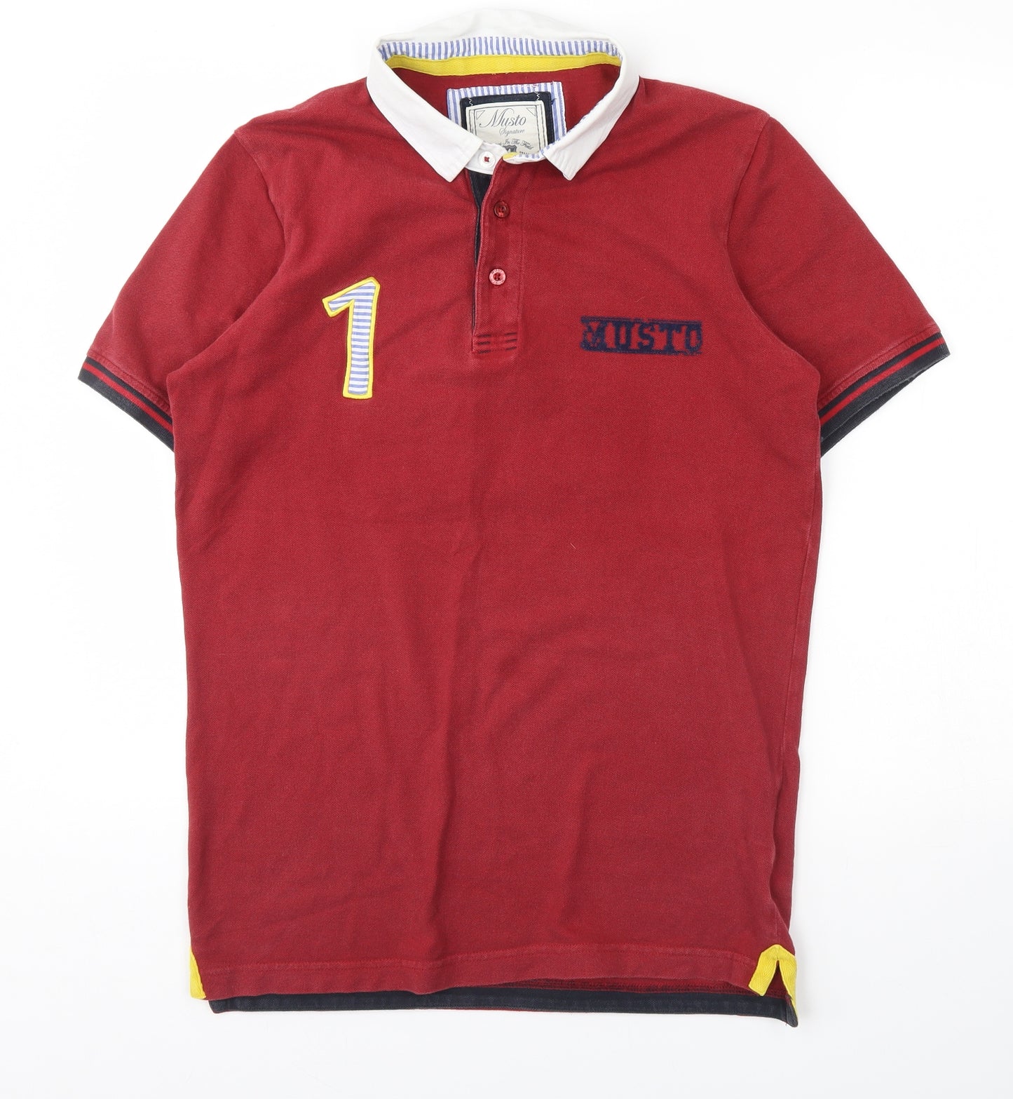 MUSTO Mens Red    Polo Size L