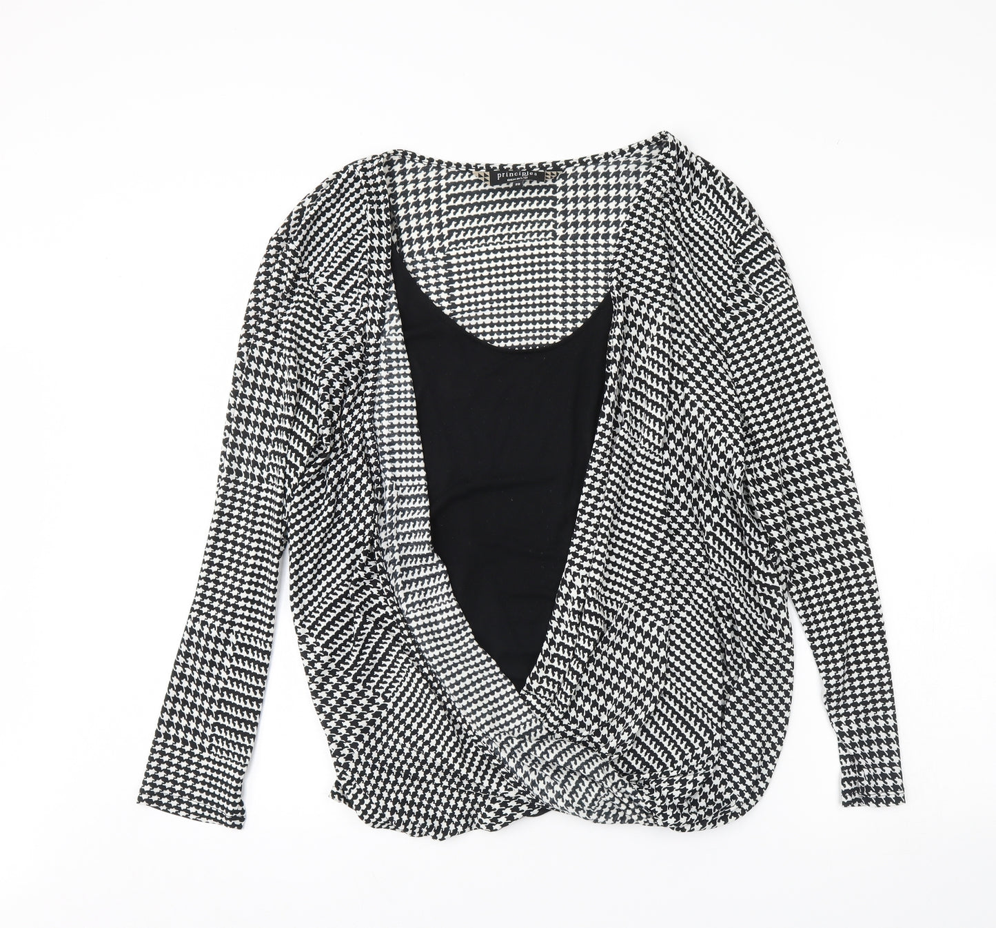 Principles Womens Black Herringbone  Pullover Jumper Size 20