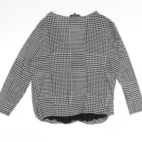 Principles Womens Black Herringbone  Pullover Jumper Size 20