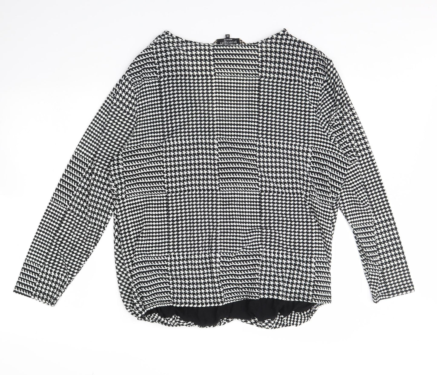 Principles Womens Black Herringbone  Pullover Jumper Size 20