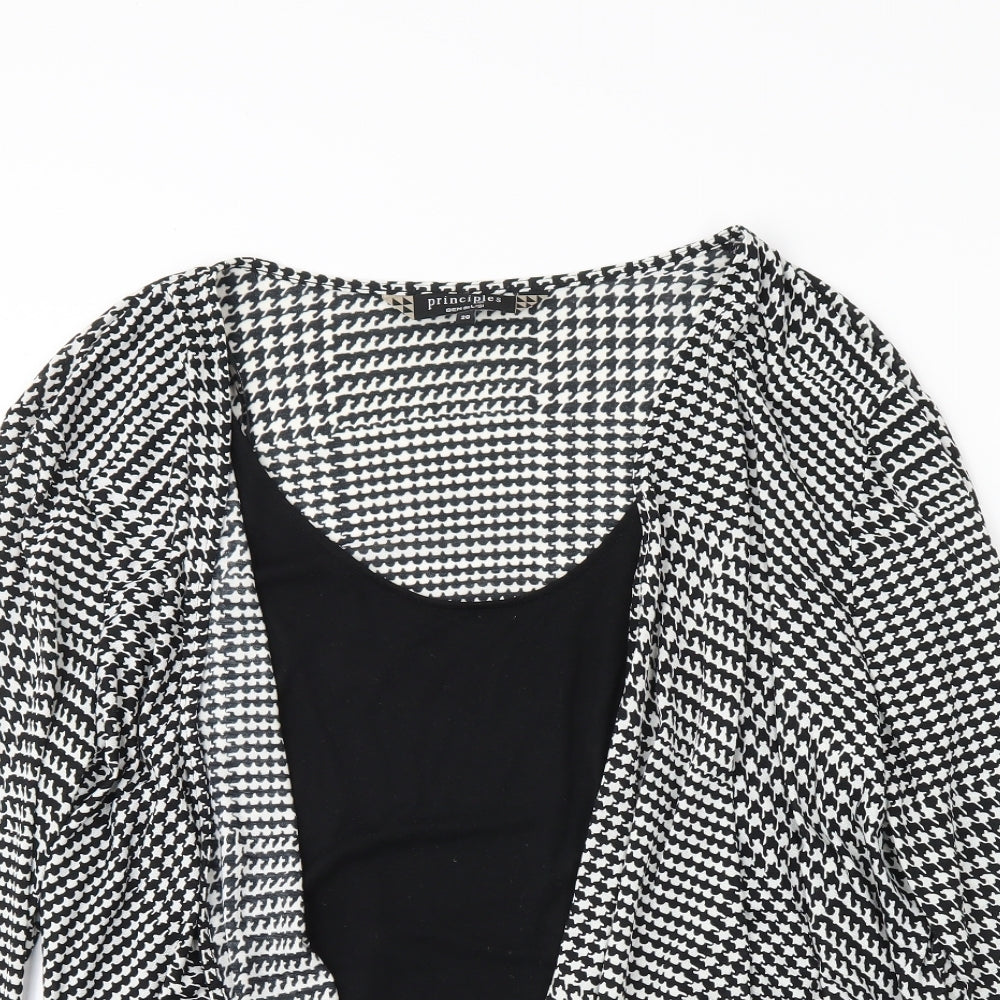 Principles Womens Black Herringbone  Pullover Jumper Size 20