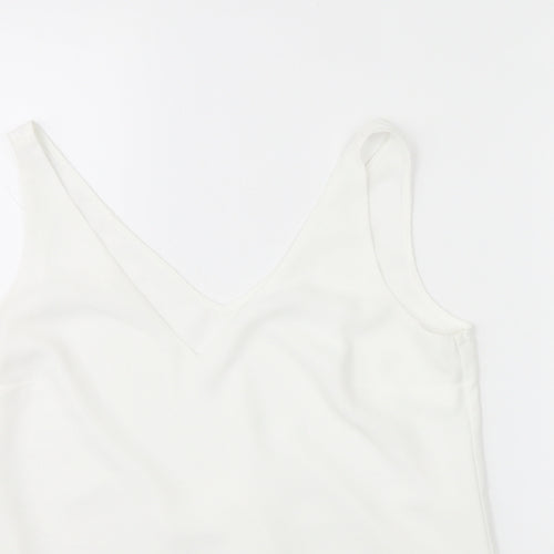 Oasis Womens White   Basic Tank Size 8