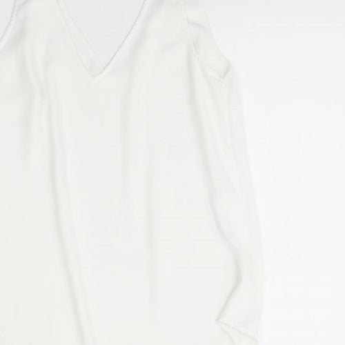 Oasis Womens White   Basic Tank Size 8