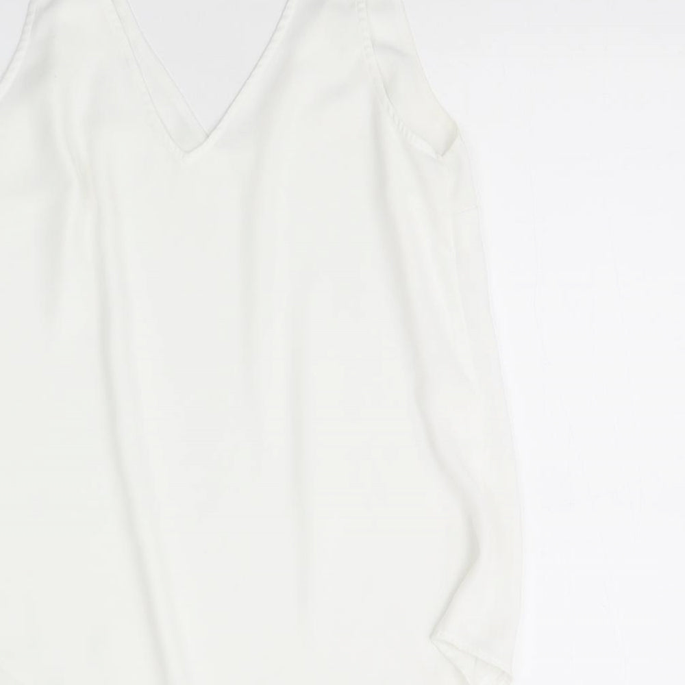 Oasis Womens White   Basic Tank Size 8
