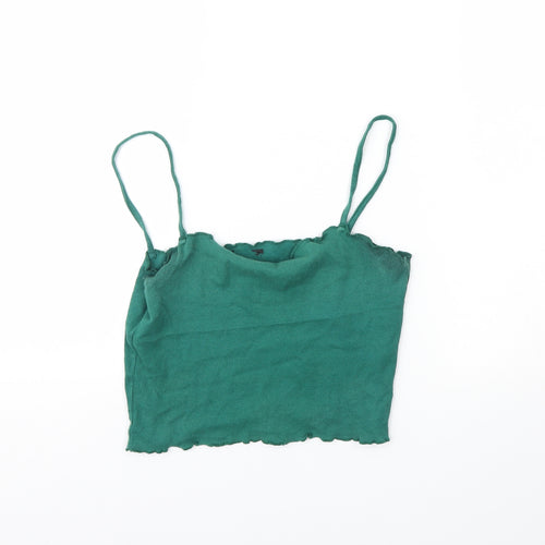 Topshop Womens Green   Cropped Tank Size 14
