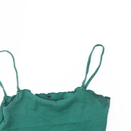 Topshop Womens Green   Cropped Tank Size 14