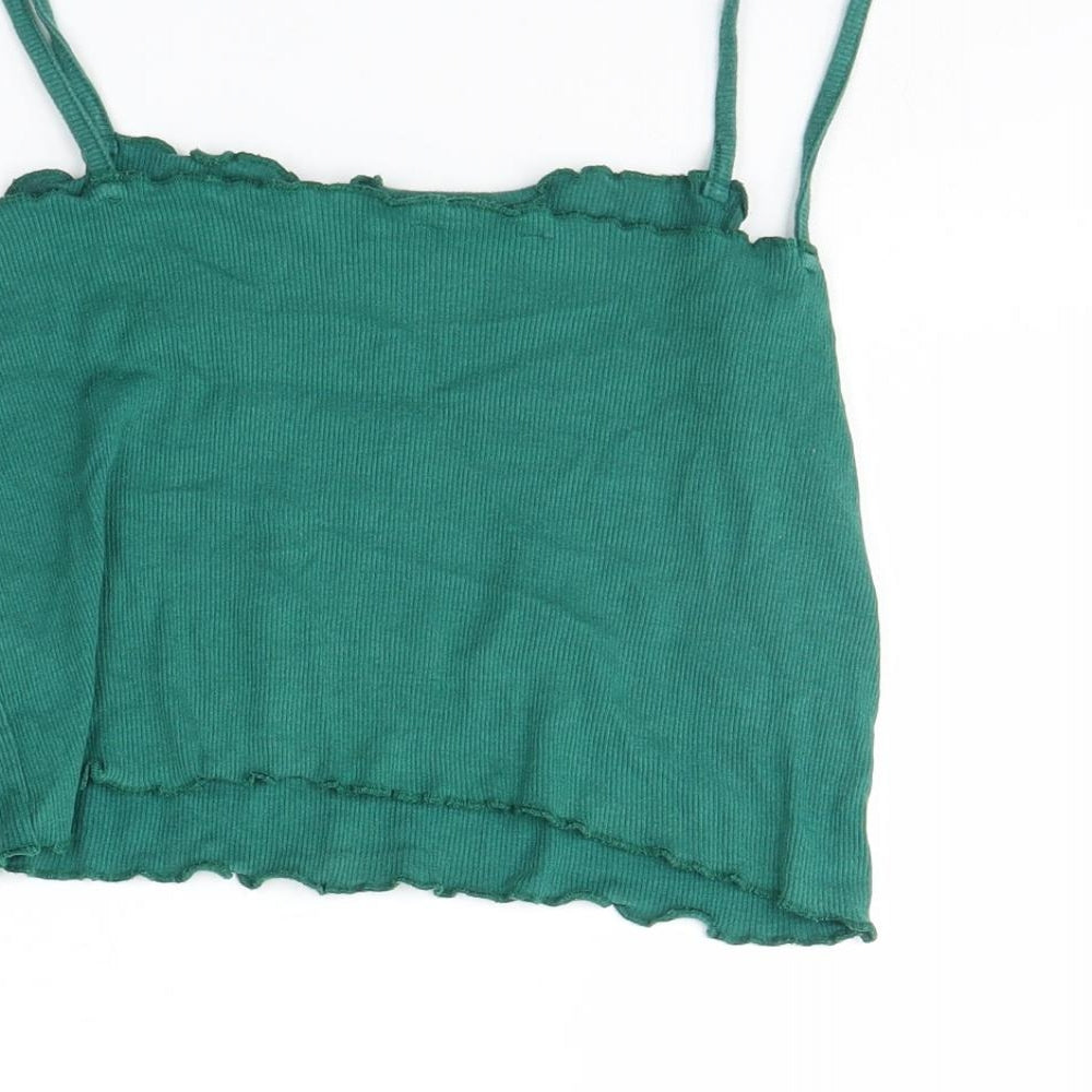 Topshop Womens Green   Cropped Tank Size 14