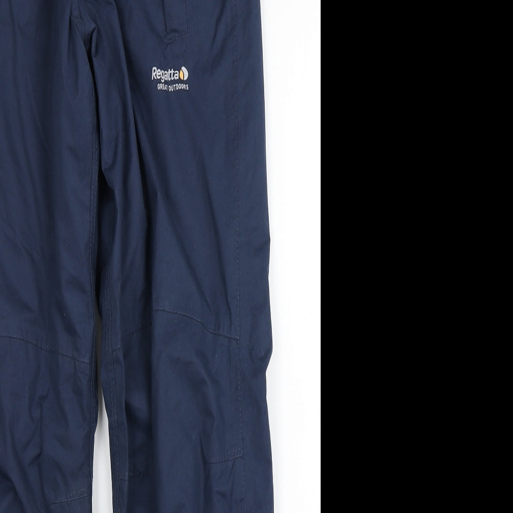 Regatta Mens Blue   Rain Trousers Trousers Size S L28 in