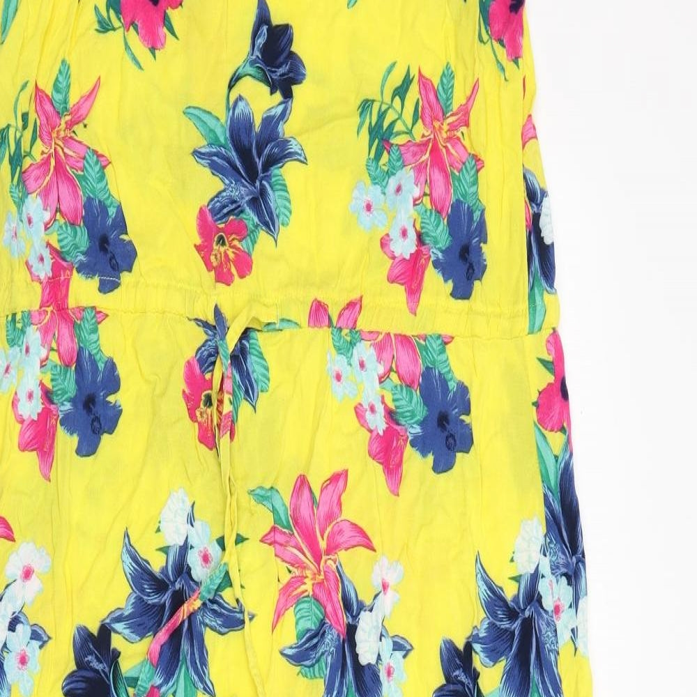 George Womens Yellow Floral  Maxi  Size 14