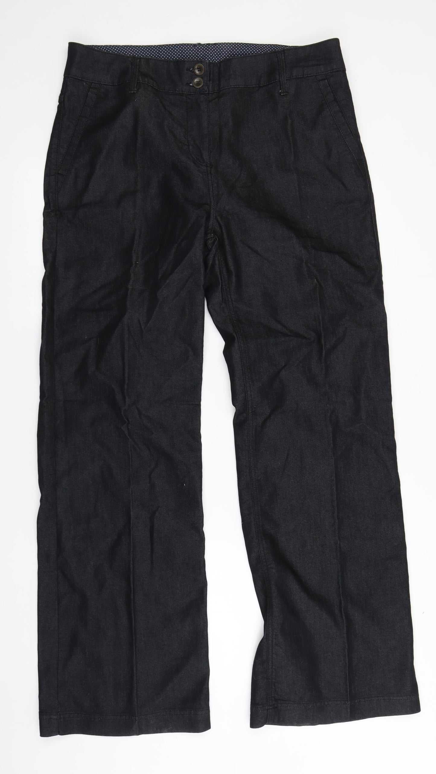 M&S Womens Blue   Chino Trousers Size 16 L32 in