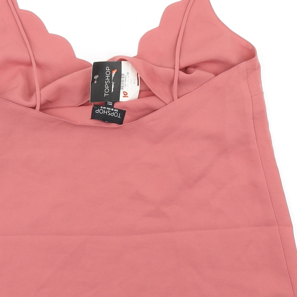 Topshop Womens Pink   Camisole Blouse Size 10