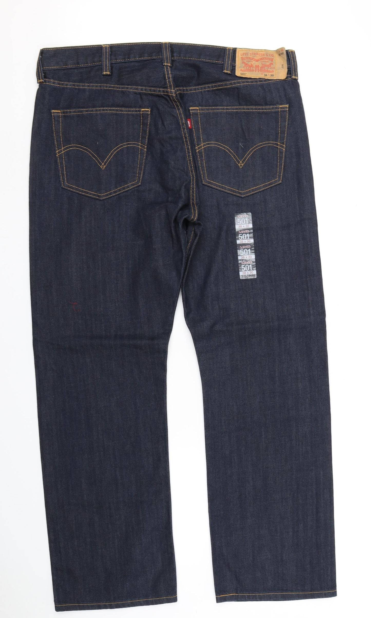 Levi Strauss & Co Mens Blue  Denim Straight Jeans Size 38 in L30 in