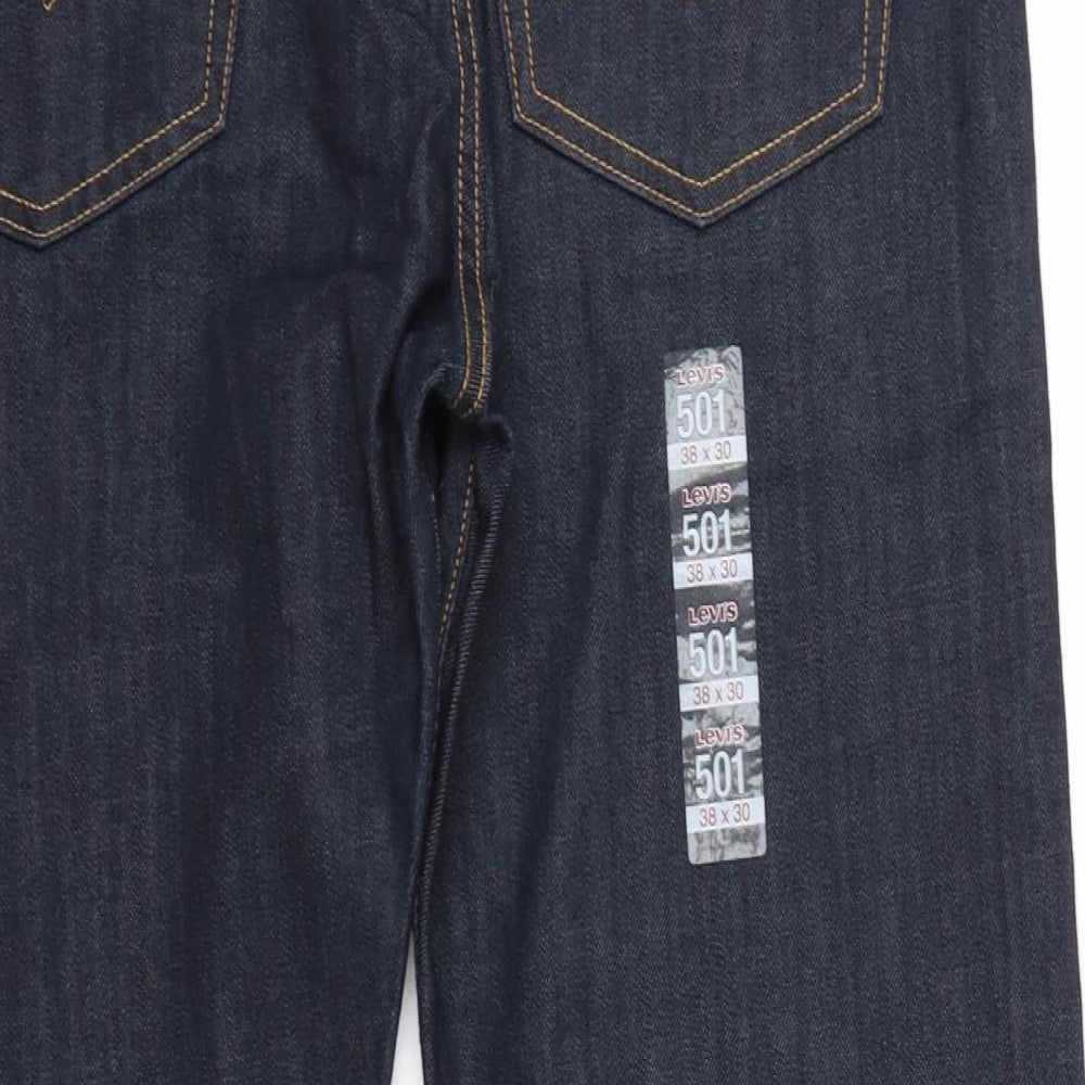 Levi Strauss & Co Mens Blue  Denim Straight Jeans Size 38 in L30 in