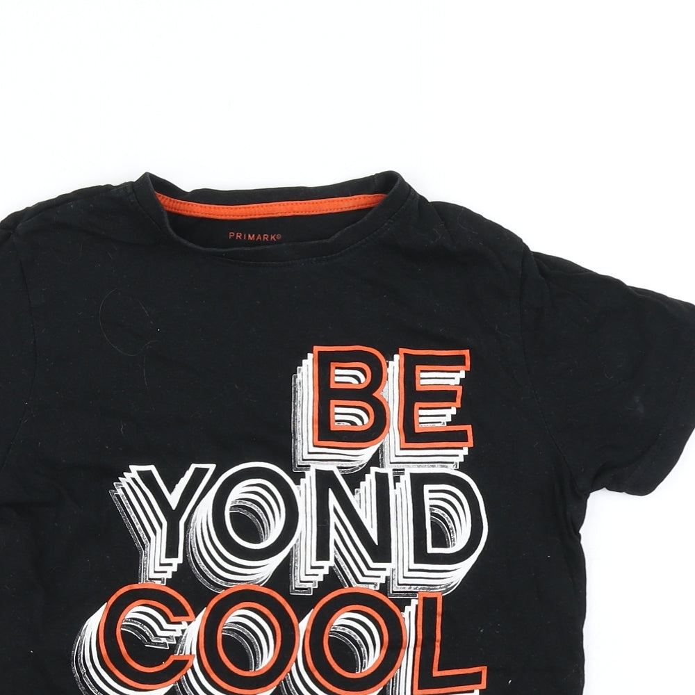 Primark Boys Black   Basic T-Shirt Size 9-10 Years