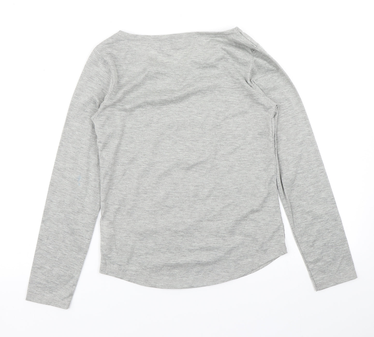 Punkidz Girls Grey Striped  Basic T-Shirt Size 12 Years