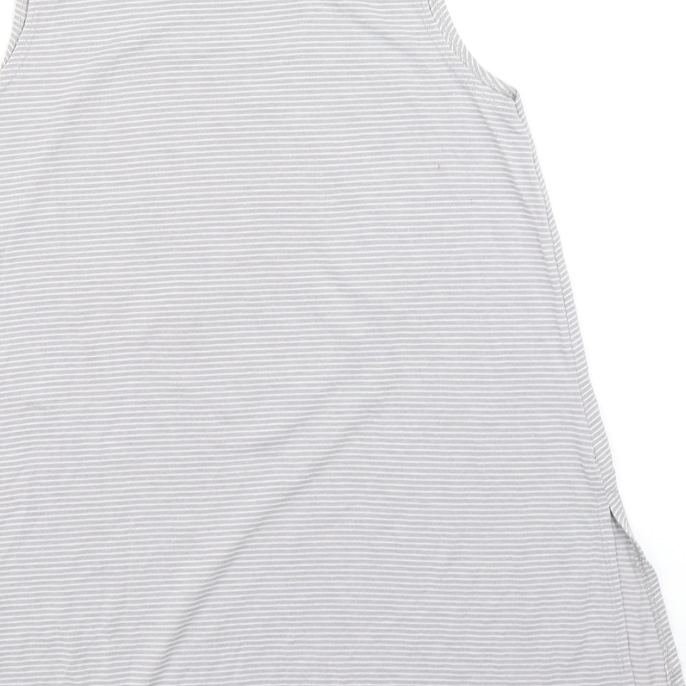 River Island Girls Grey Striped  Basic Tank Size 10-11 Years