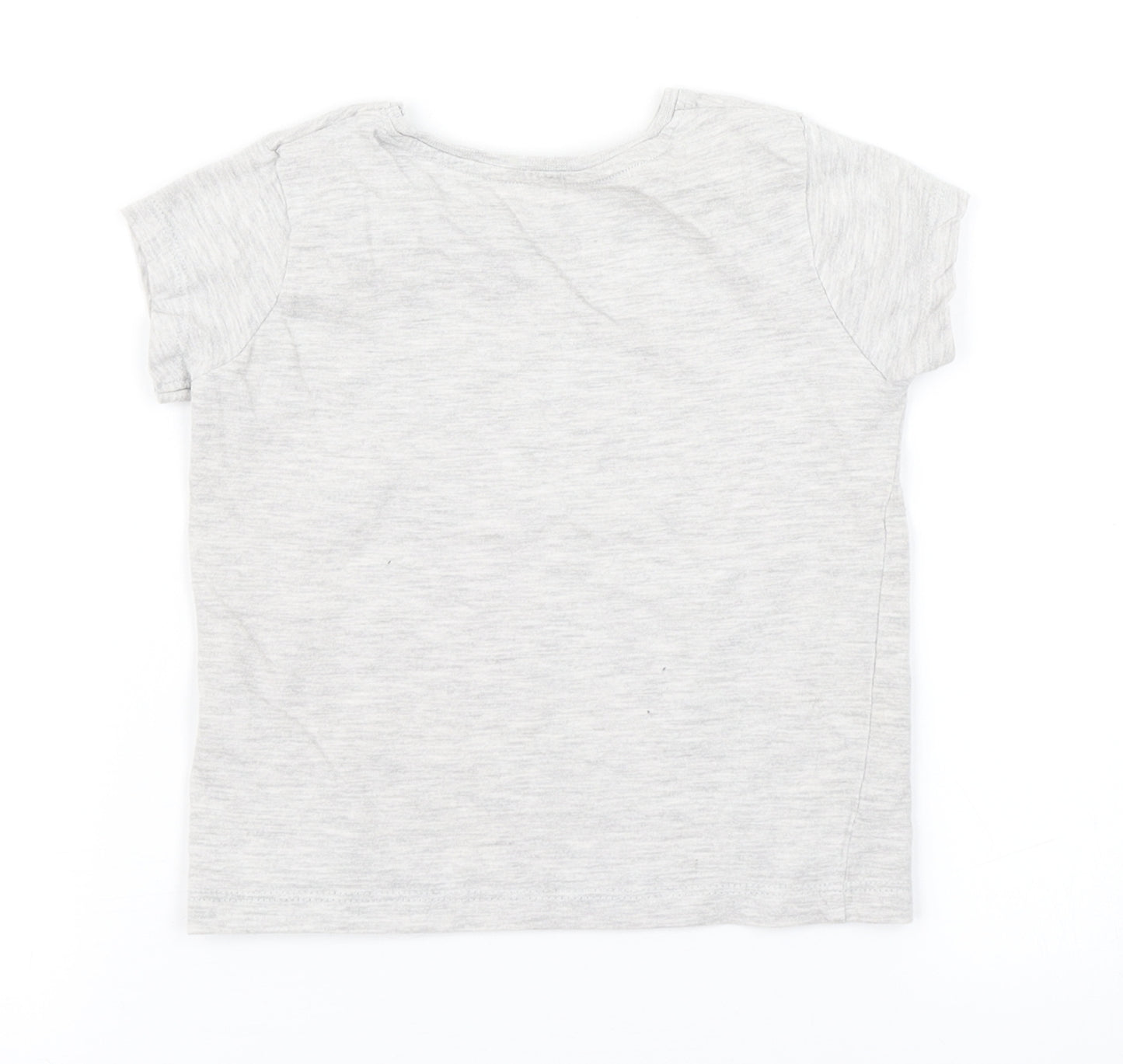 Primark Girls Grey   Basic T-Shirt Size 2-3 Years  - unicorn