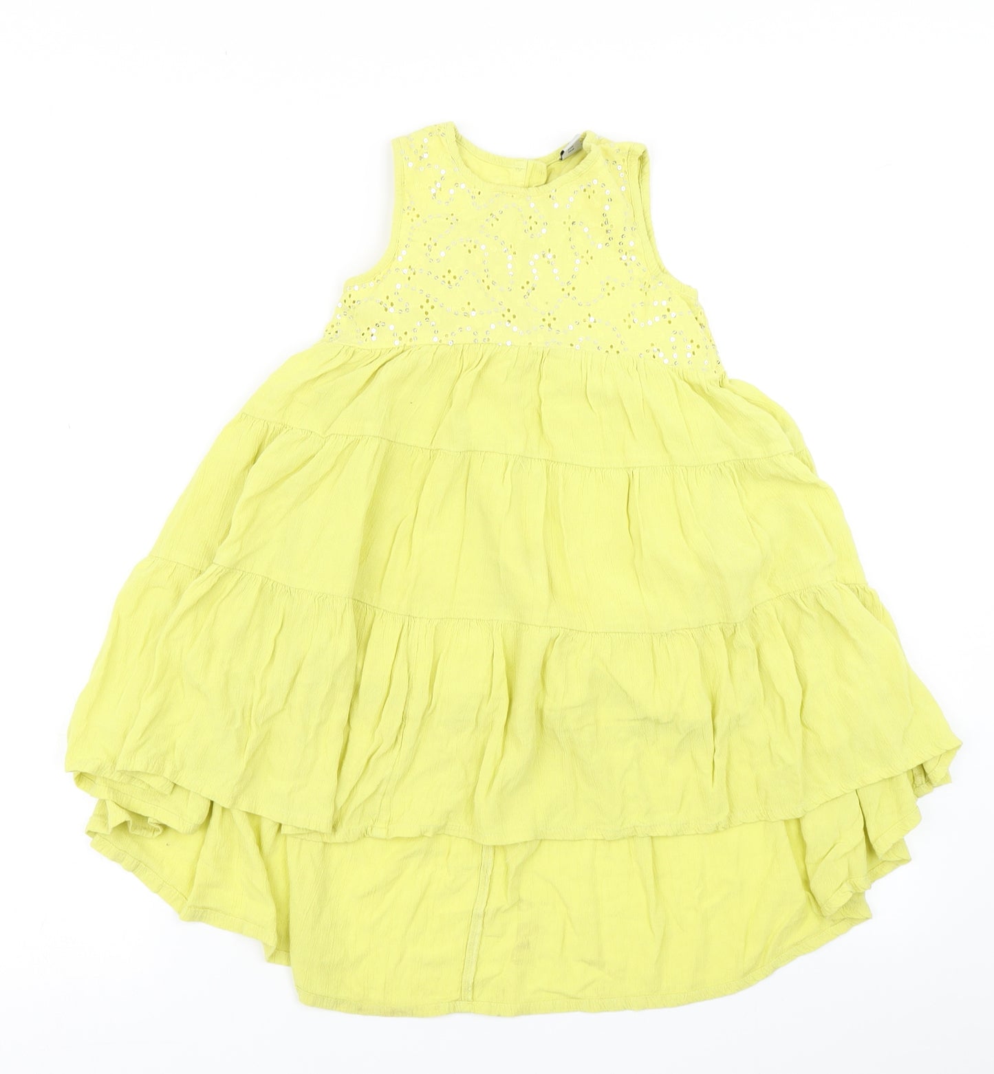 TU Girls Yellow   Skater Dress  Size 3 Years