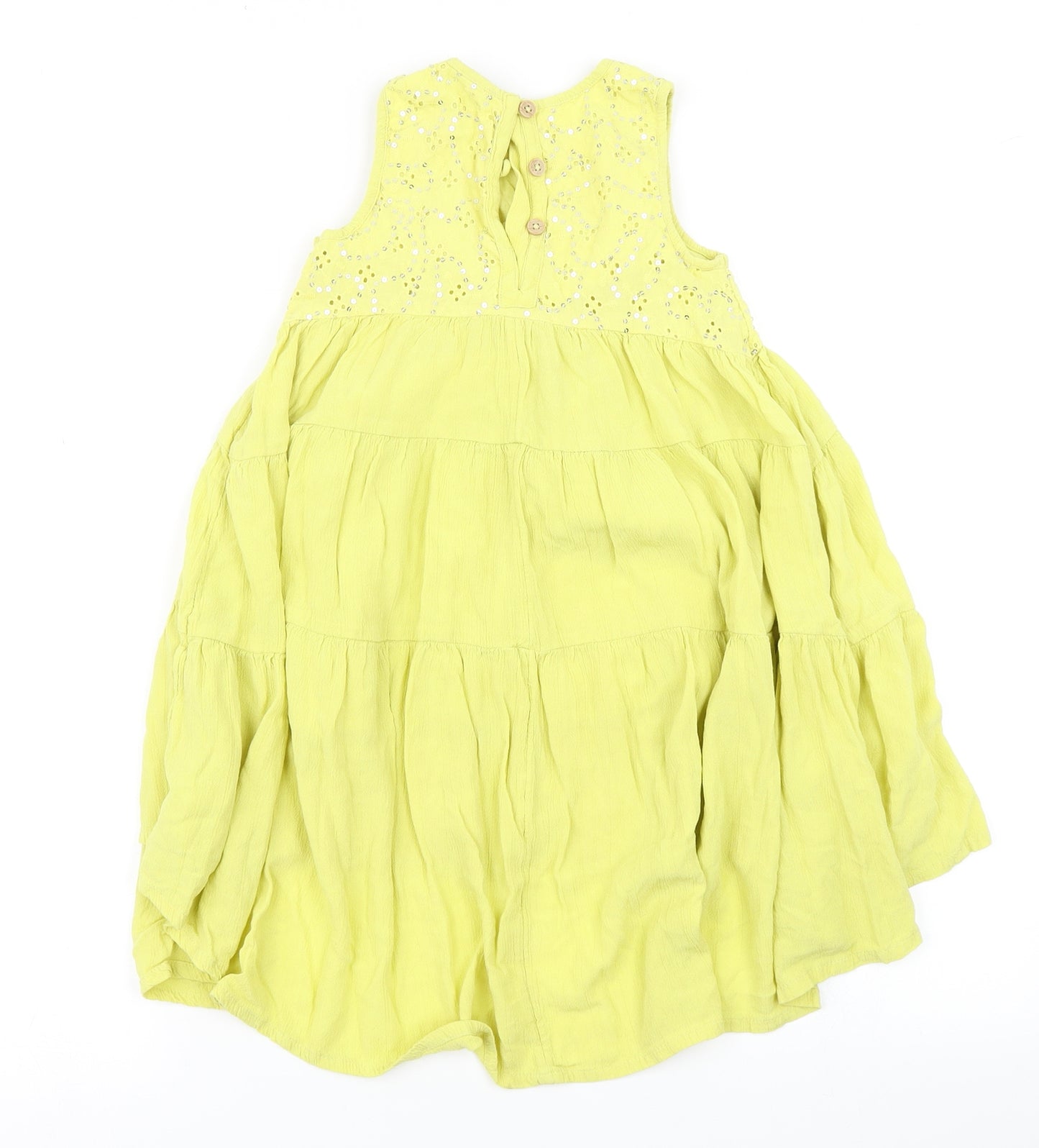 TU Girls Yellow   Skater Dress  Size 3 Years
