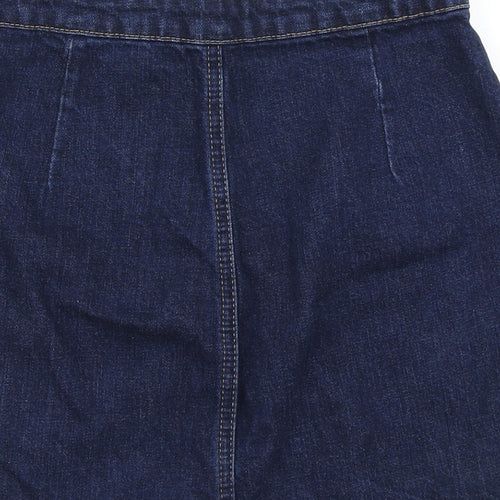 Topshop Womens Blue  Denim A-Line Skirt Size 26 in