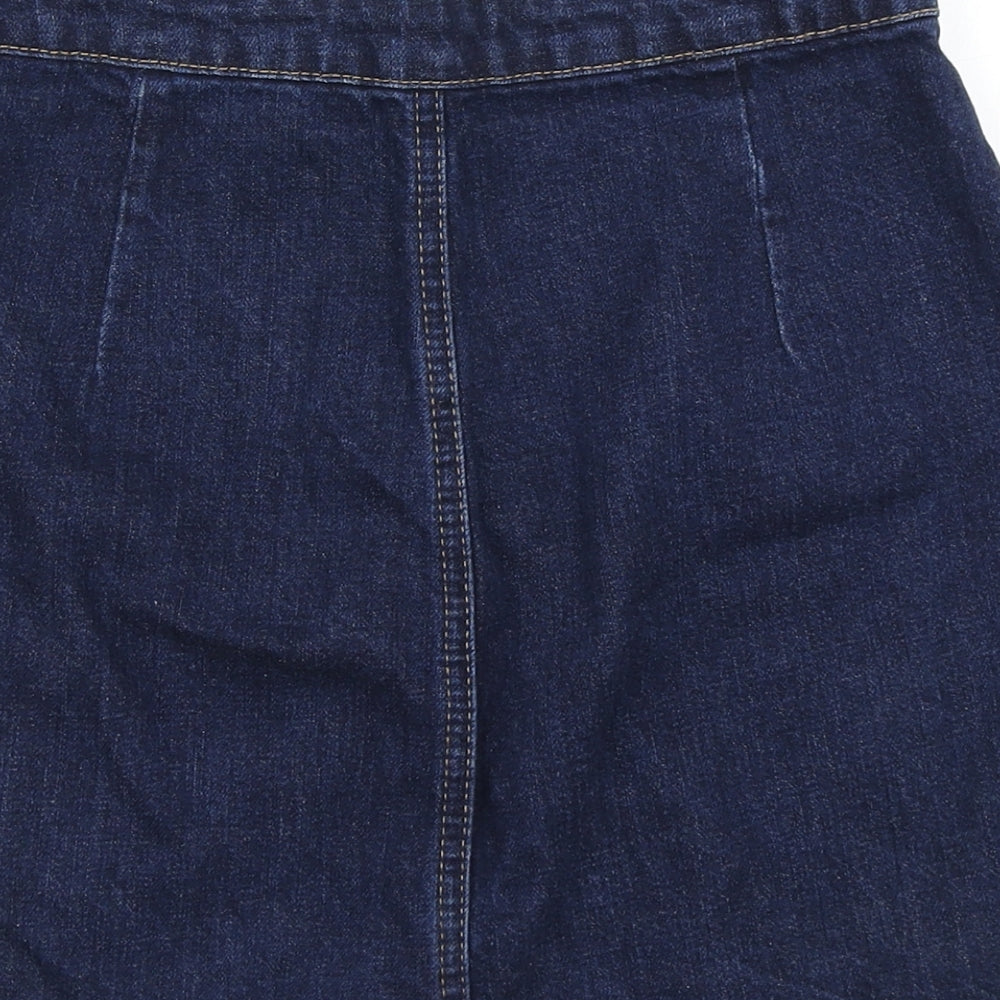 Topshop Womens Blue  Denim A-Line Skirt Size 26 in