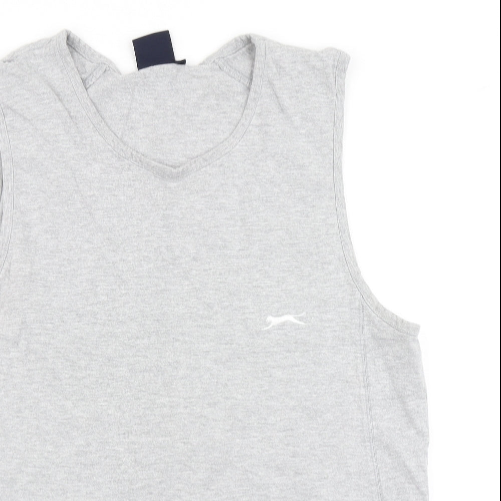 Slazenger Mens Grey    T-Shirt Size L  - Tank