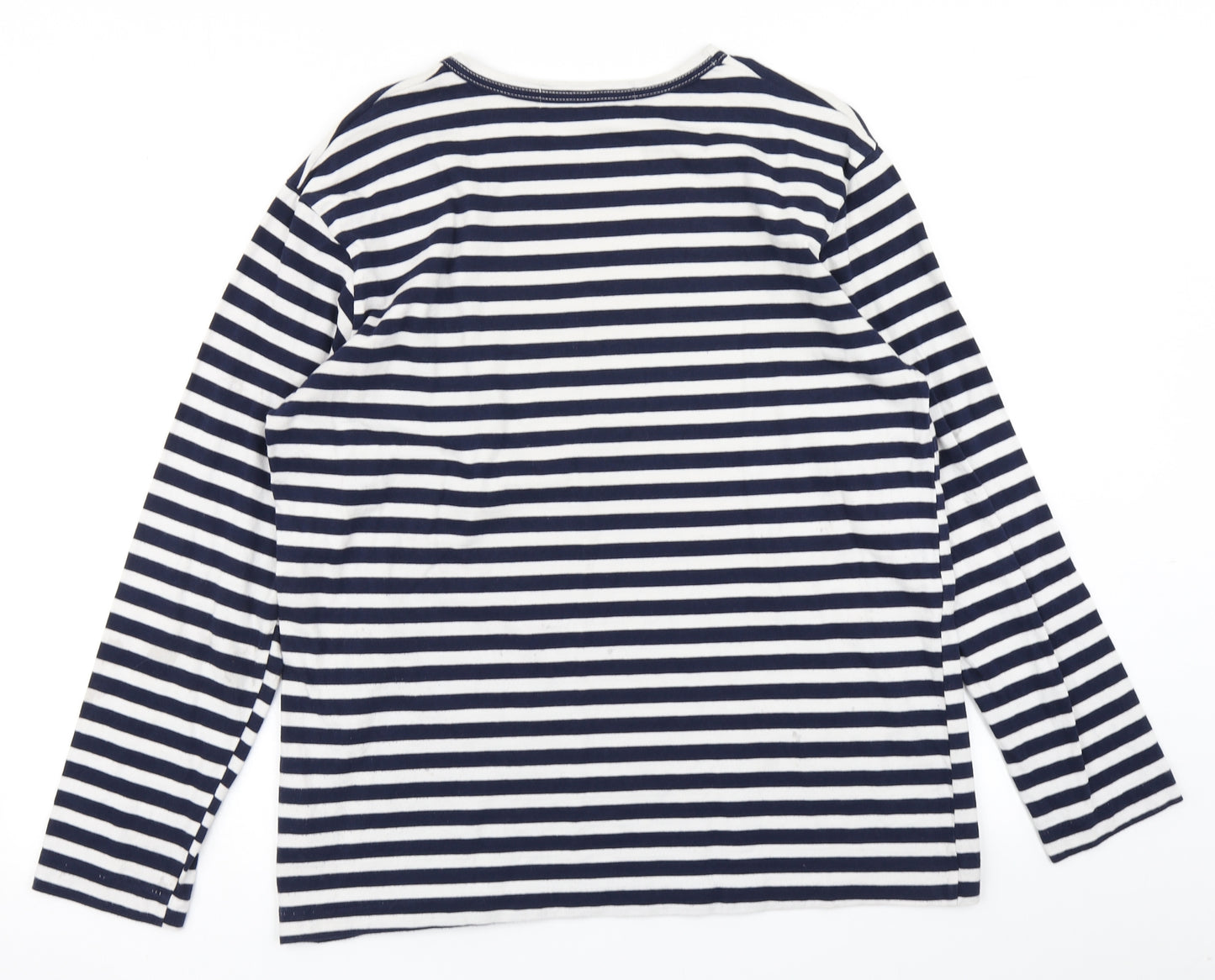 Play Womens Blue Striped  Basic T-Shirt Size L