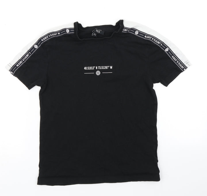 915 Generation Boys Black Basic T-Shirt Size 9 Years