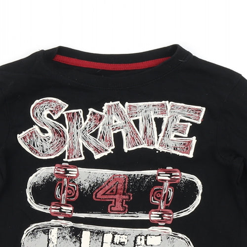 Pep & Co Boys Black   Basic T-Shirt Size 5-6 Years