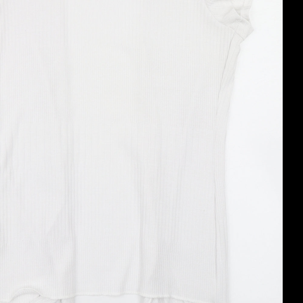 Per Una Womens White  Knit Cardigan Jumper Size 16