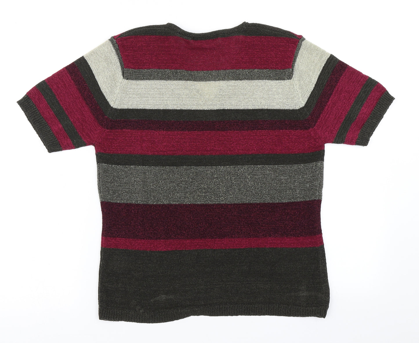 Berkertex Womens Pink Striped Knit Pullover Jumper Size 16