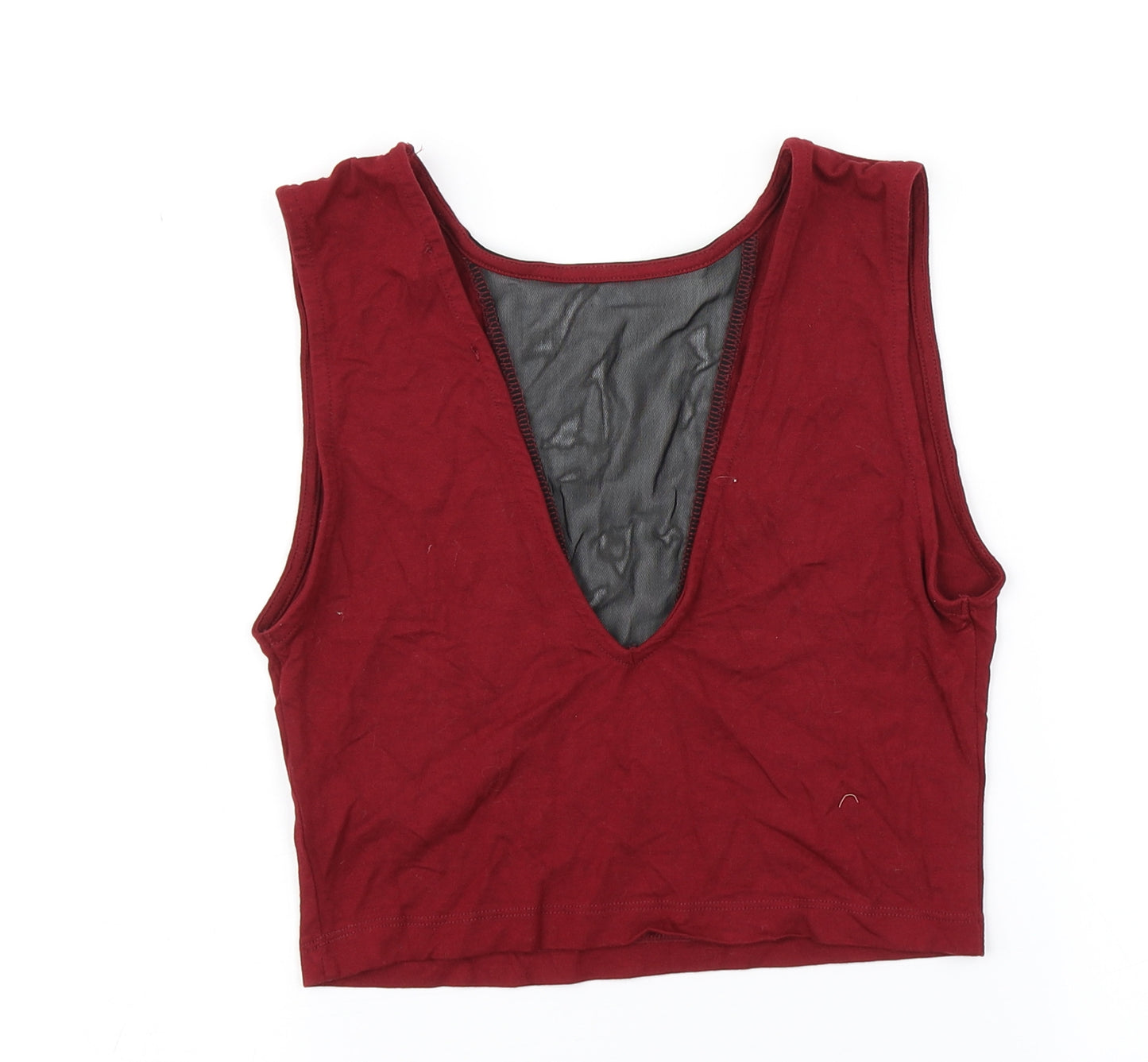 Miss Selfridge Womens Red   Cropped Tank Size 12  - Low back
