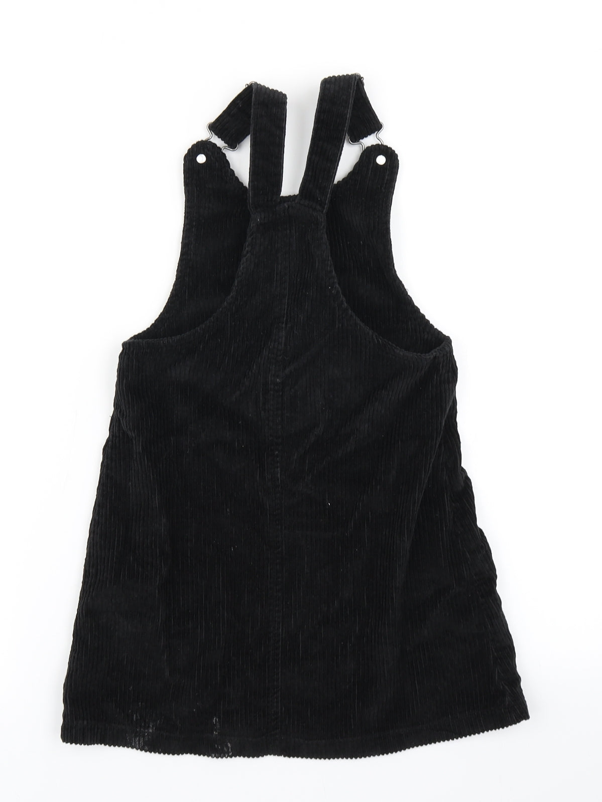 F&F Girls Black  Corduroy Pinafore/Dungaree Dress  Size 7-8 Years