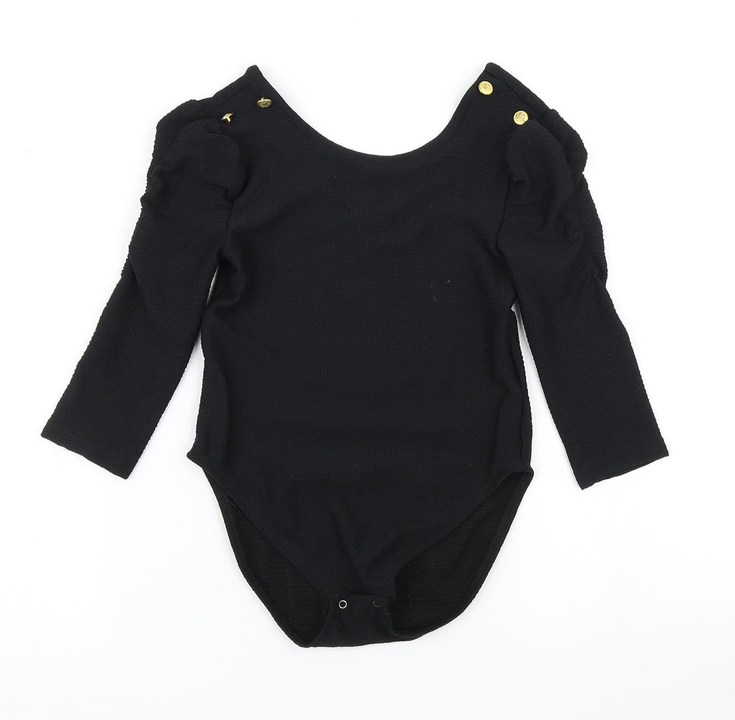 River Island Girls Black   Bodysuit One-Piece Size 4-5 Years
