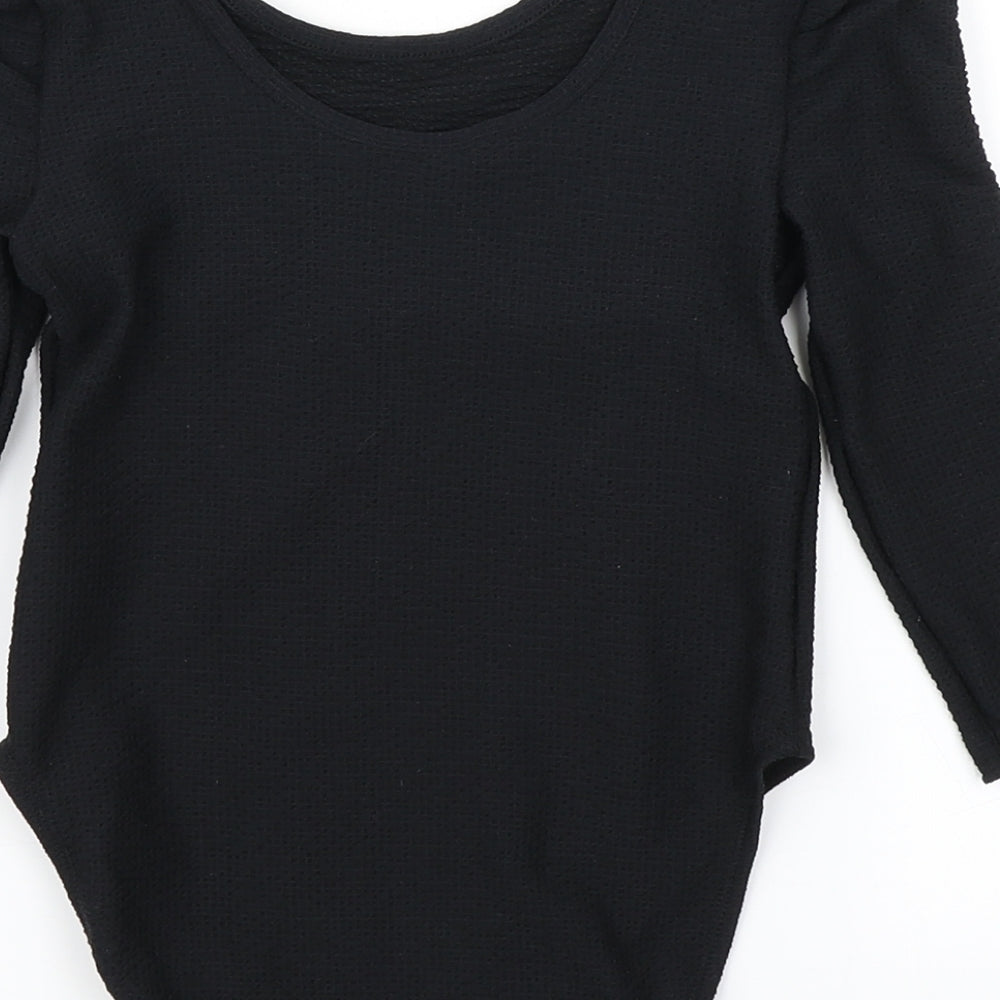 River Island Girls Black   Bodysuit One-Piece Size 4-5 Years
