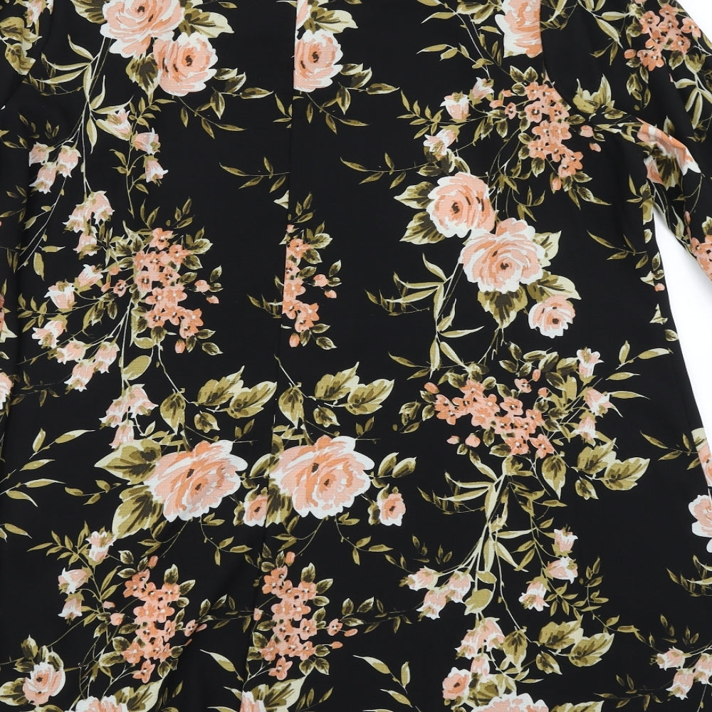 Papaya Womens Black Floral  A-Line  Size 20  - Ruffle sleeve