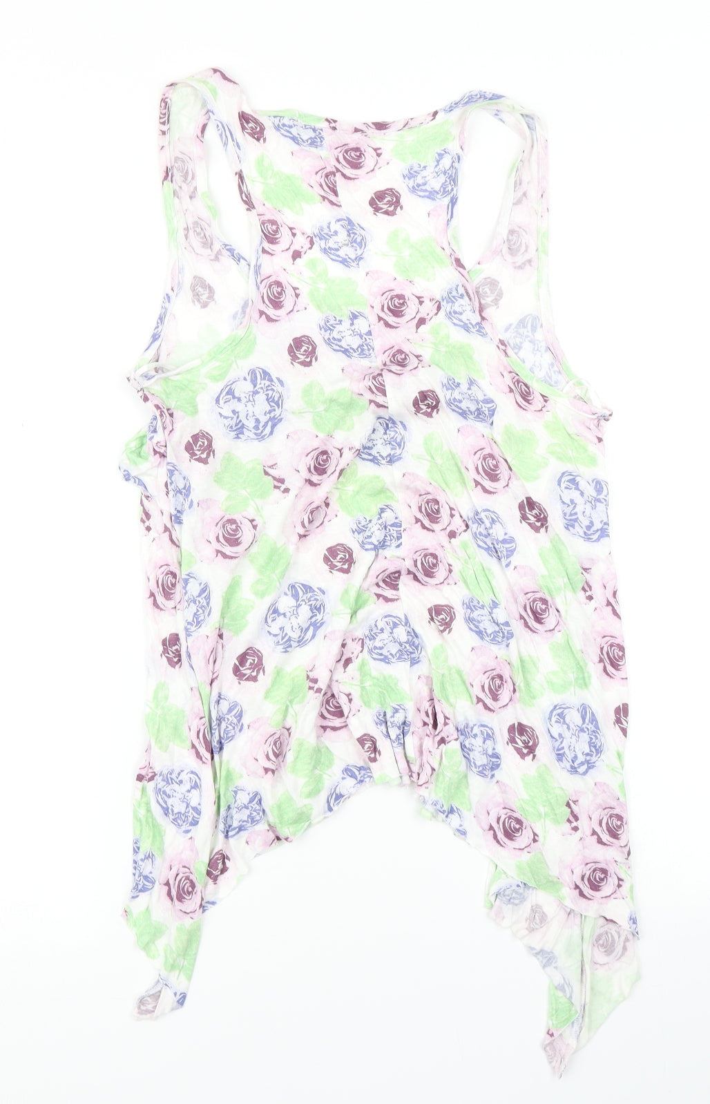 Papaya Womens Green Floral  Basic Tank Size 14