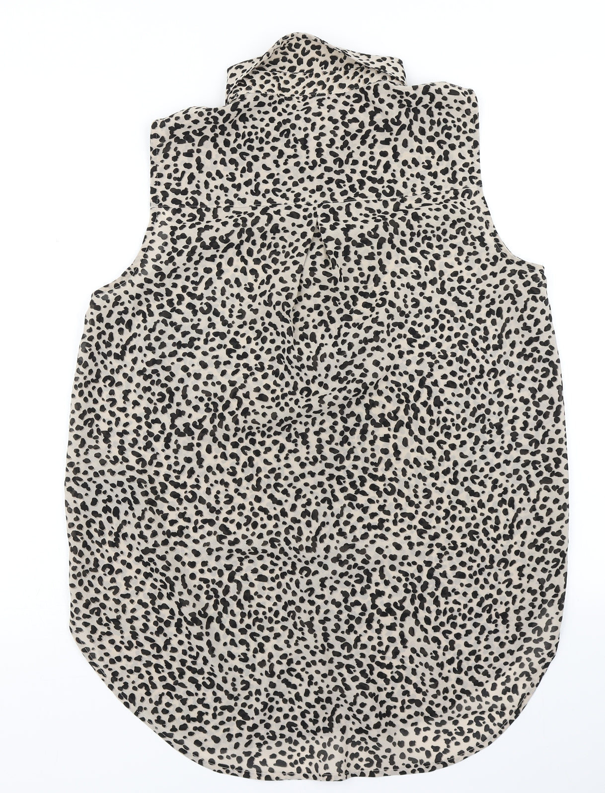 H&M Womens Beige Argyle/Diamond  Basic Blouse Size 10