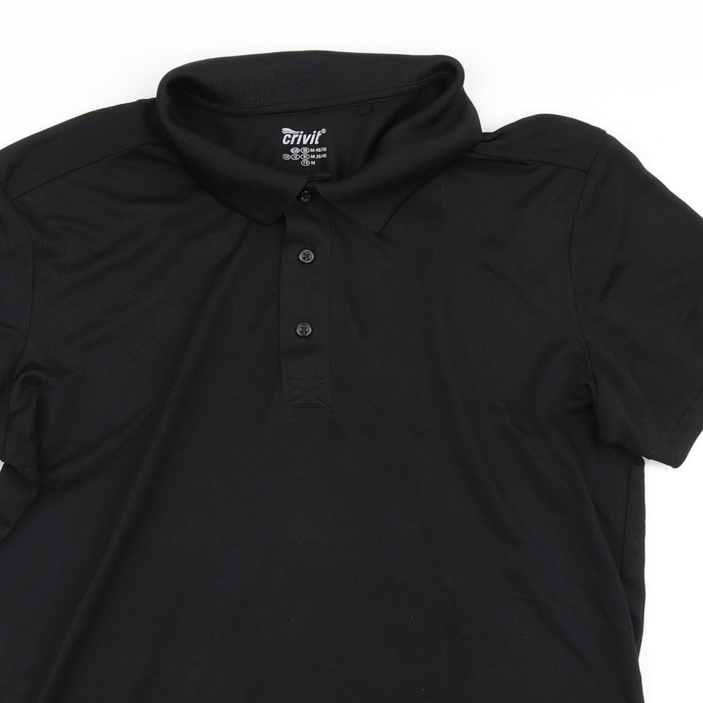 Crivit Mens Black    Polo Size M