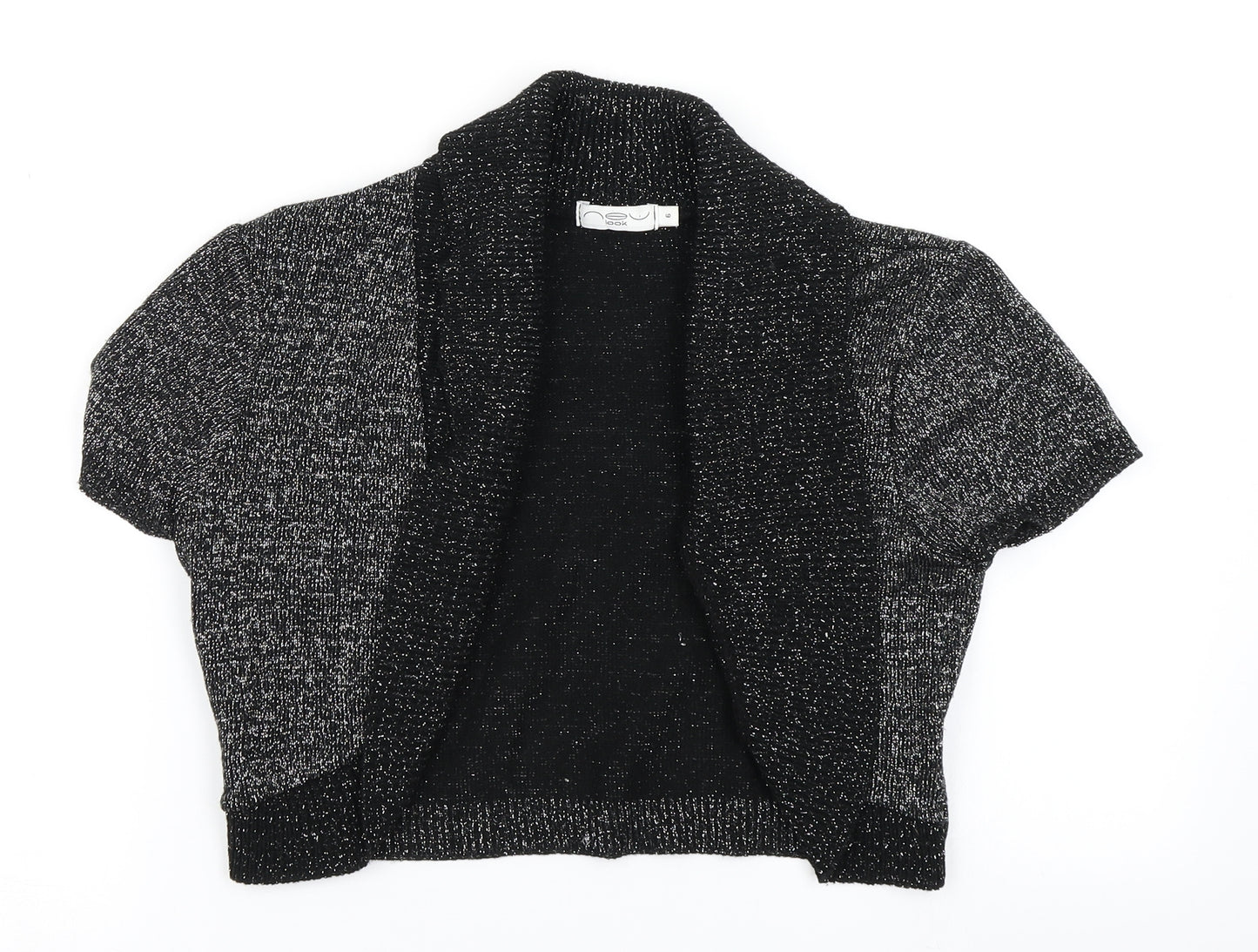New Look Womens Black  Knit Cardigan Jumper Size 6