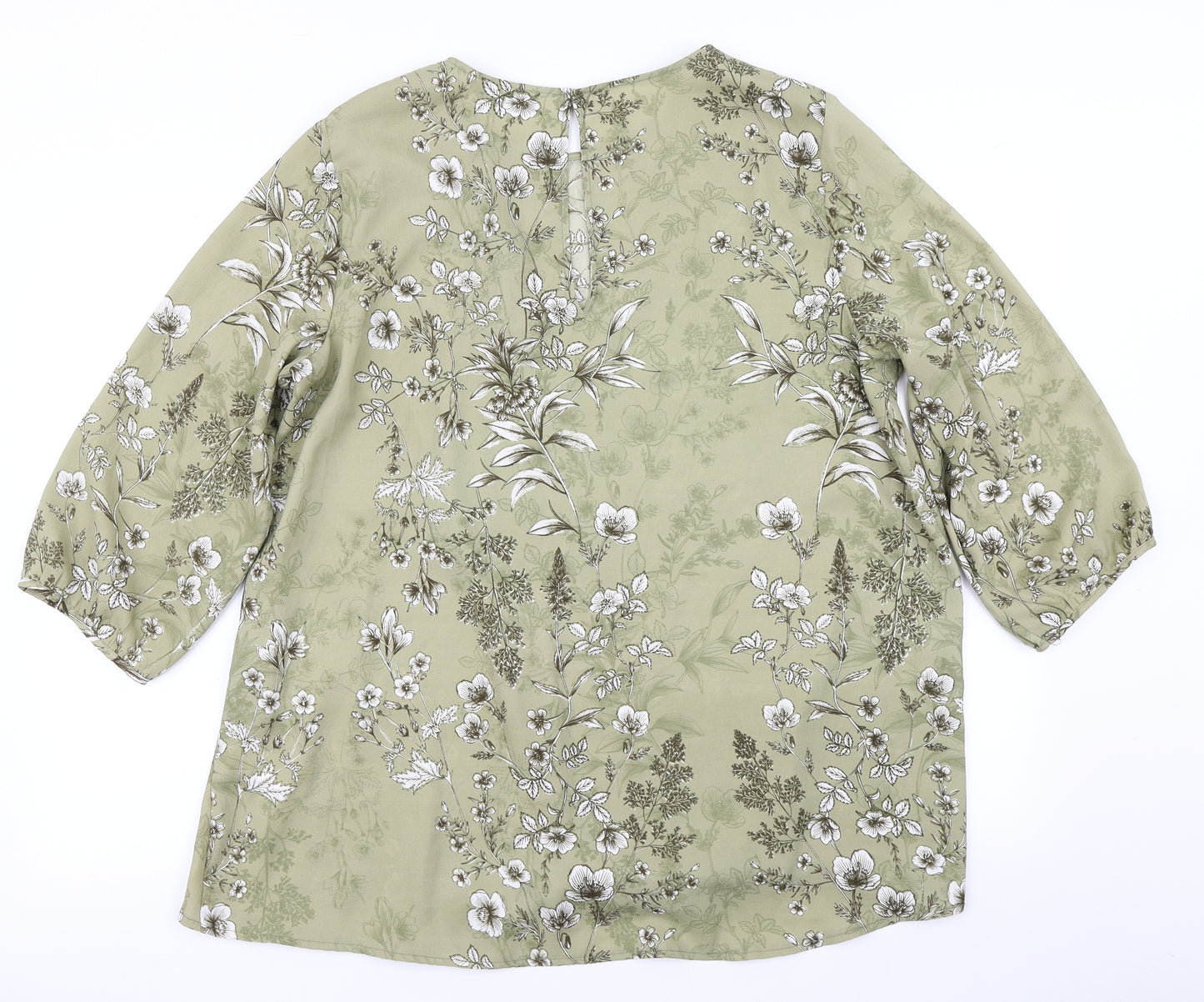 NEXT Womens Green Floral  Basic Blouse Size 20