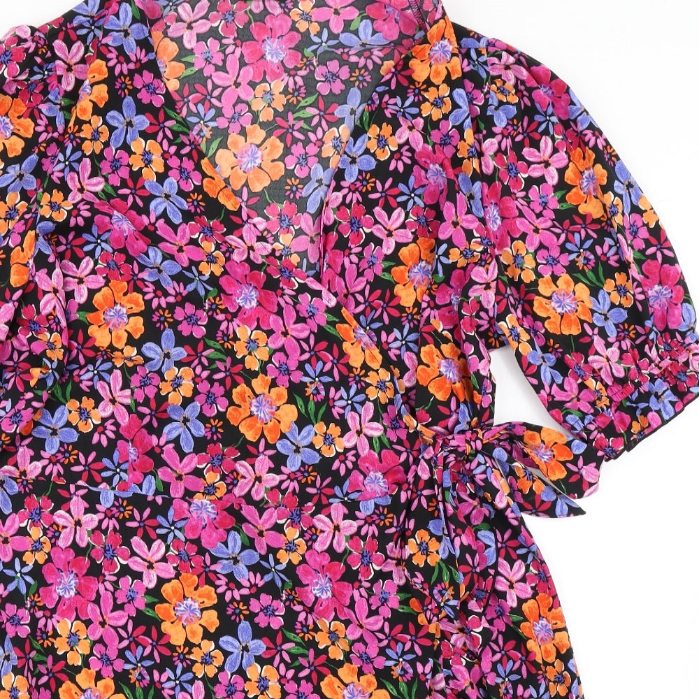 George Womens Pink Floral  Wrap Dress  Size 22