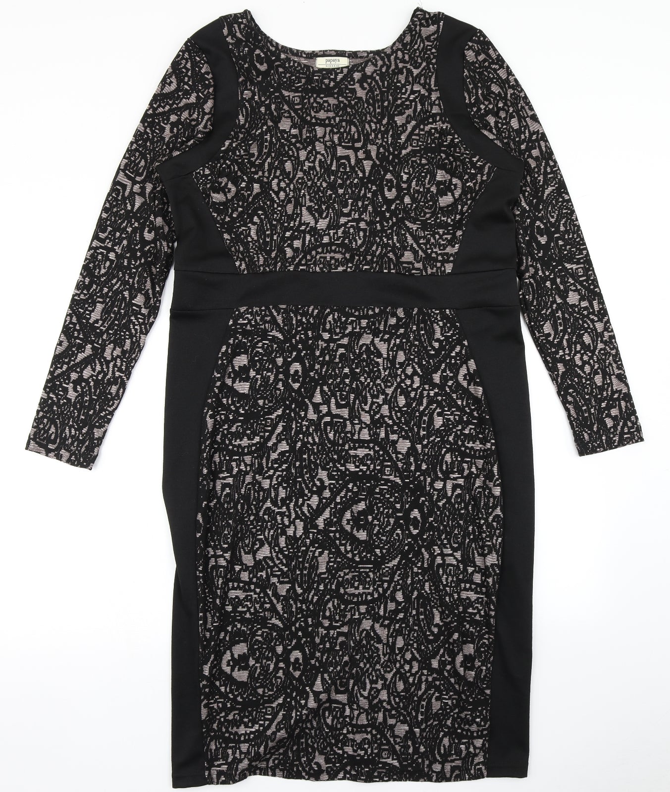 Papaya Womens Black   Pencil Dress  Size 18