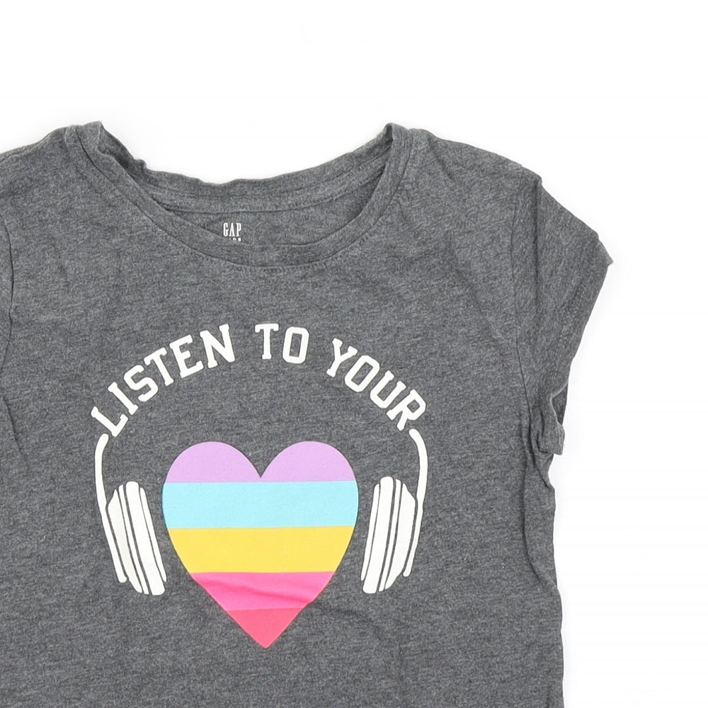Gap Girls Grey   Basic T-Shirt Size M