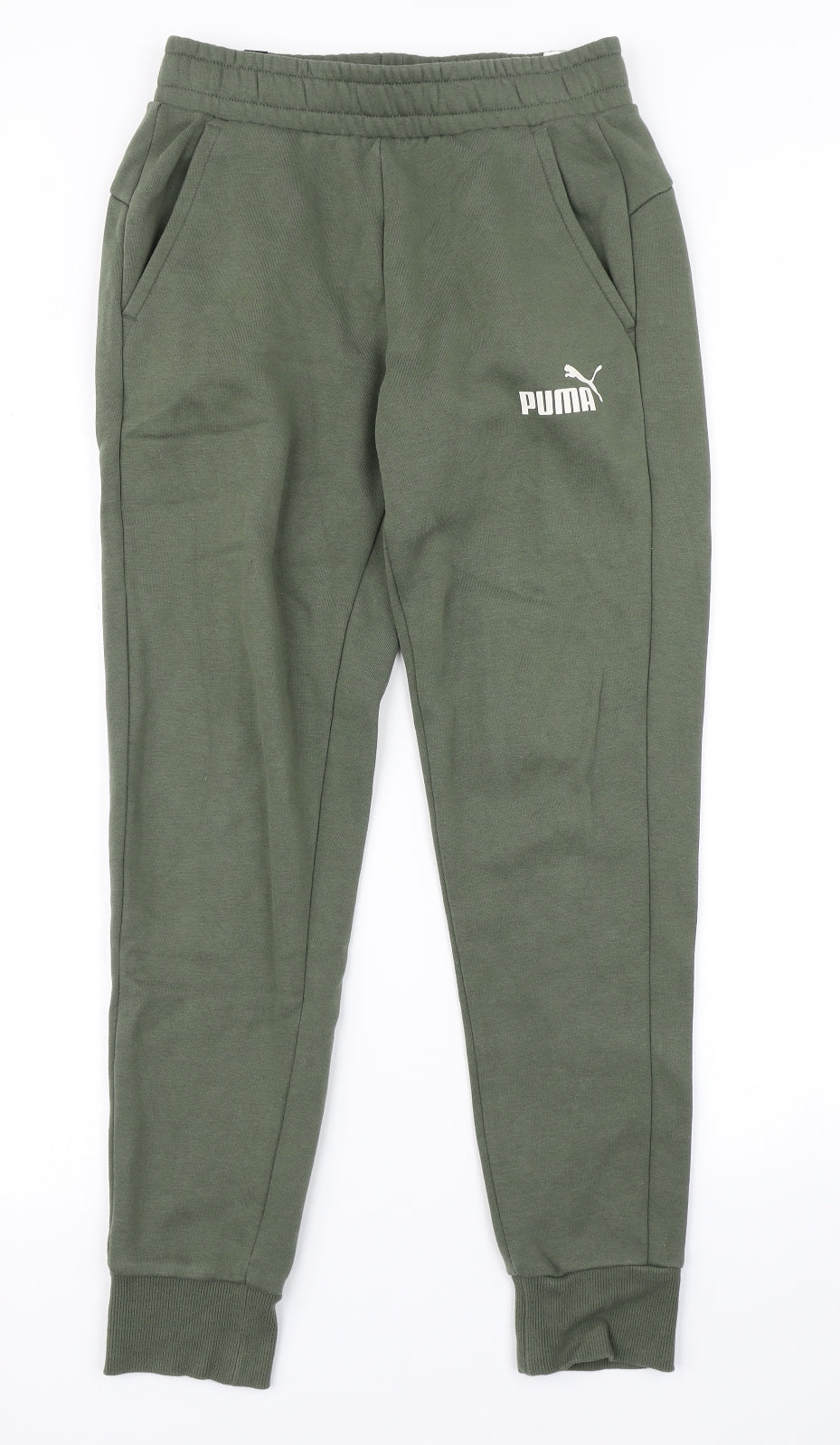 PUMA Mens Green   Jogger Trousers Size XS L27 in