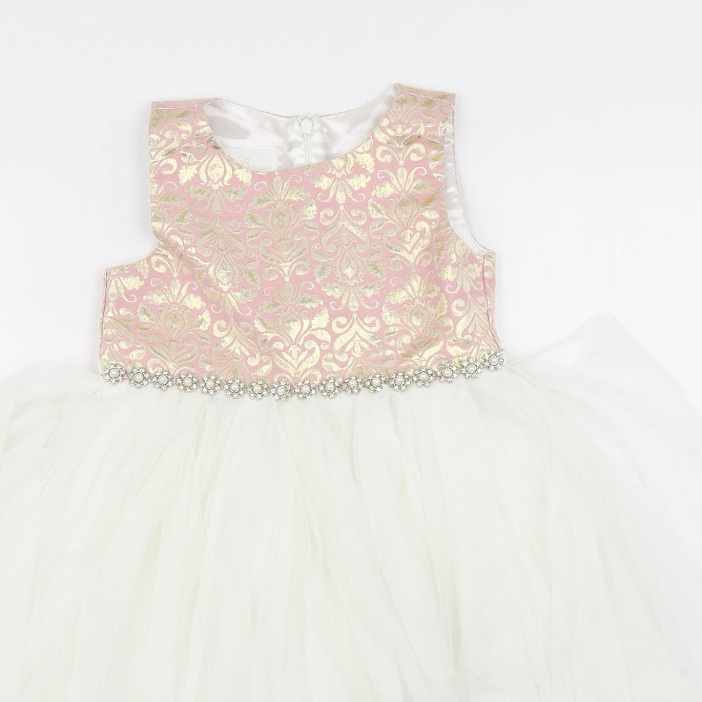 American Pirncess Girls Pink Paisley  Tutu Dress  Size 6 Years