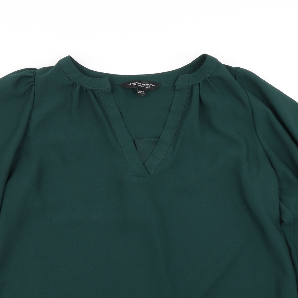 Dorothy Perkins Womens Green   Basic Blouse Size 10