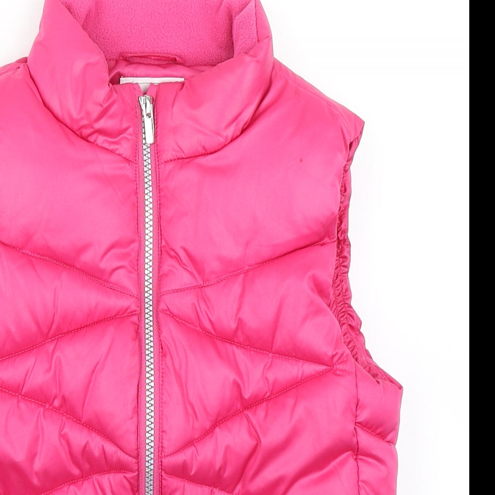 NEXT Girls Pink   Gilet Coat Size 8 Years  - Fleece Lined